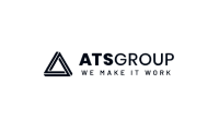 Logo a blanco y negro de ATS Group