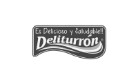 Logo a blanco y negro de Deliturron