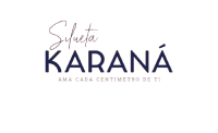 Logo a blanco y negro de Siluetas Karaná